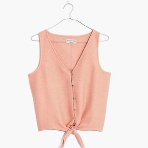 Madewell Texture & Thread Button-Front Tie Tank M
